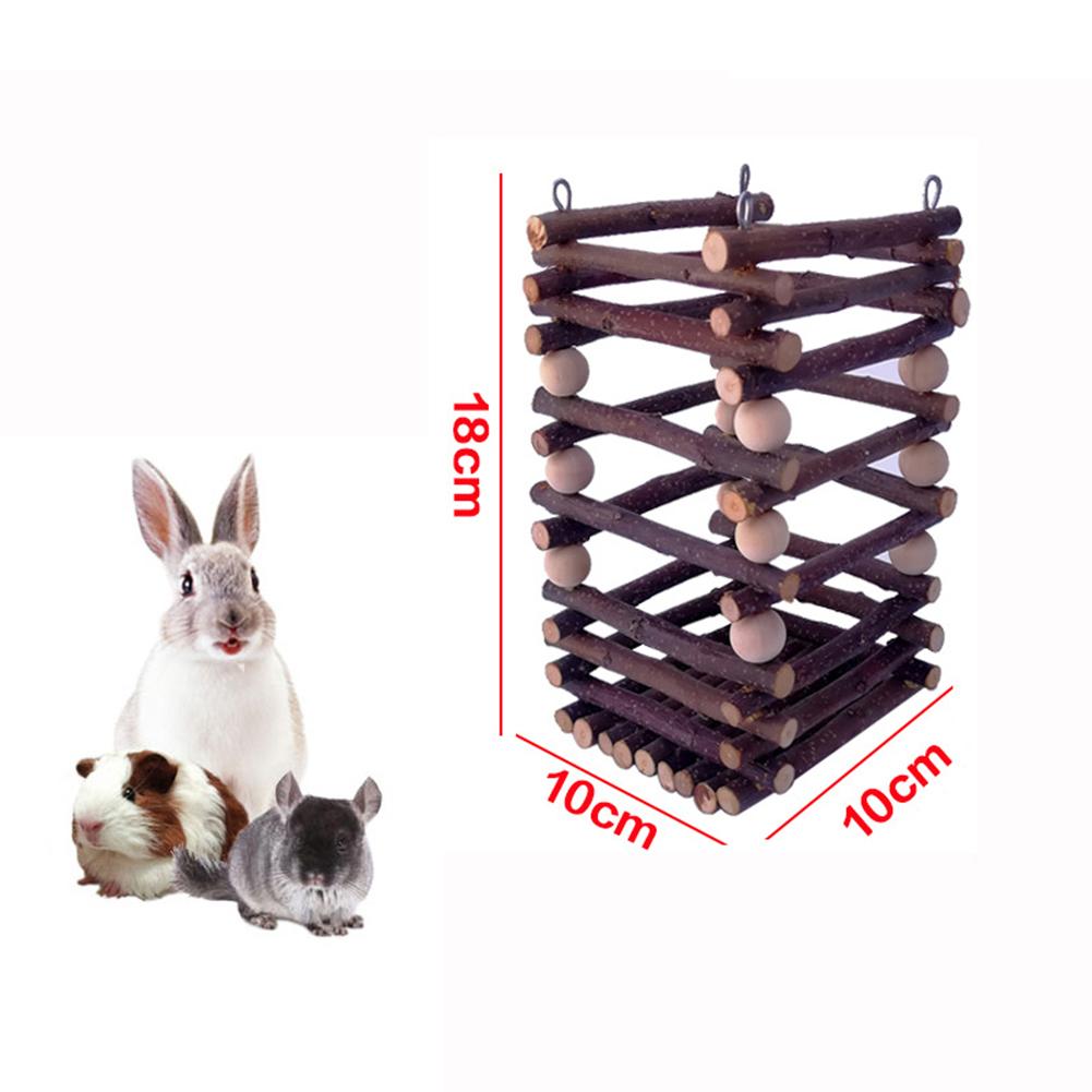Rabbit Wooden Grass Shelf Bite Resistant Hanging Hay Feeder Small Animals Feeding Hay Manager For Guinea Pig
