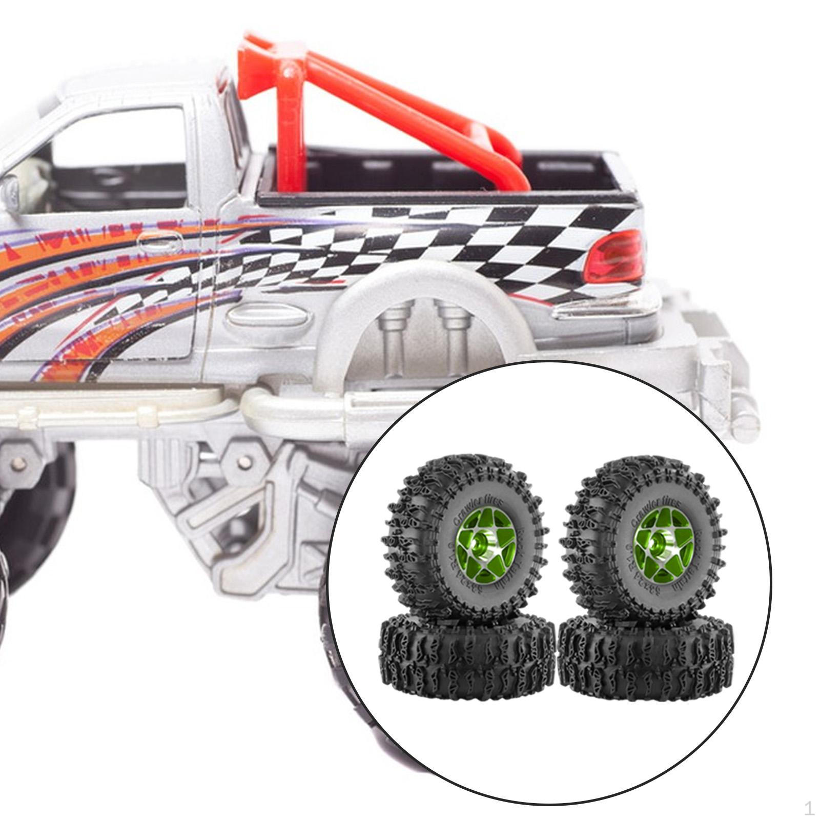 

4 шт. 1/18 1/24 RC шини Ралійні шини Зносостійкість Оновлення Комплект коліс для SCX24 Fcx24 зелений