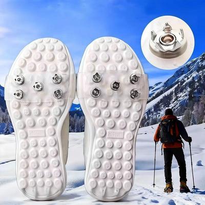 Universal Non-Slip Crampons for Ice Surfaces: Ideal for Outdoor Mountaineering & Rock Climbing, Fits Men & Women, Anti-Fall Shoe Spikes
