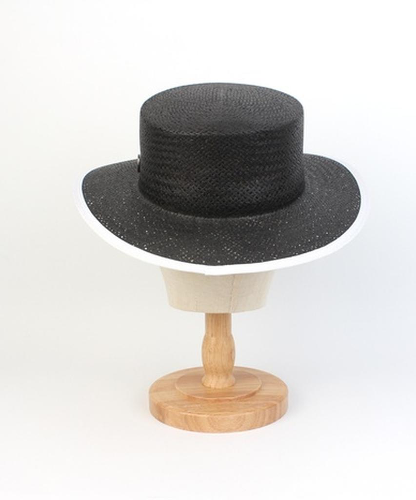 Yunibeosyeolkemiseuteuli Edge Taping Black Simple Panama Hat Panama Hat