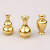 1PC Small Ornaments Portable Home Decor Tea Ceremony Brass Vase Buddhist Supplies Mini Gourd Incense Holder Aromatherapy Stove