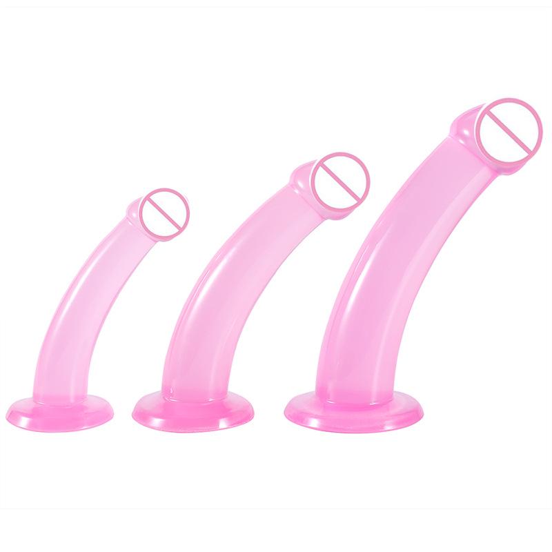 Erotické růžové dildo s přísavkou a anální kolík pro muže a ženy