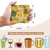 Tea Coasters Set of 6, Beautiful Design with Stand for Tea Cups, Coffee Mugs, and Glasses, Ideal for Diwali Gifting (Eden Garden)