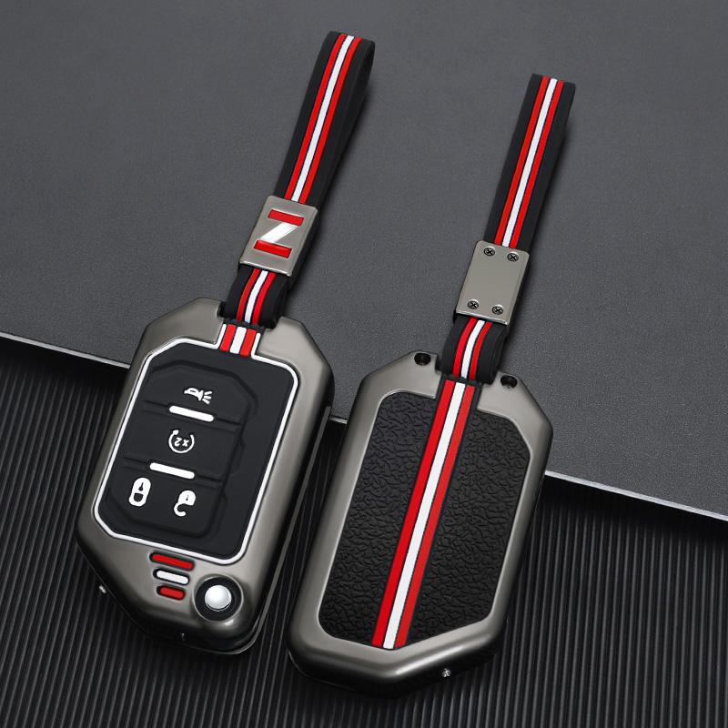 Zinc Alloy Car Key Case For Jeep Gladiator Jt Sahara Jlu Jk Wrangler Jl Rubicon Accessories