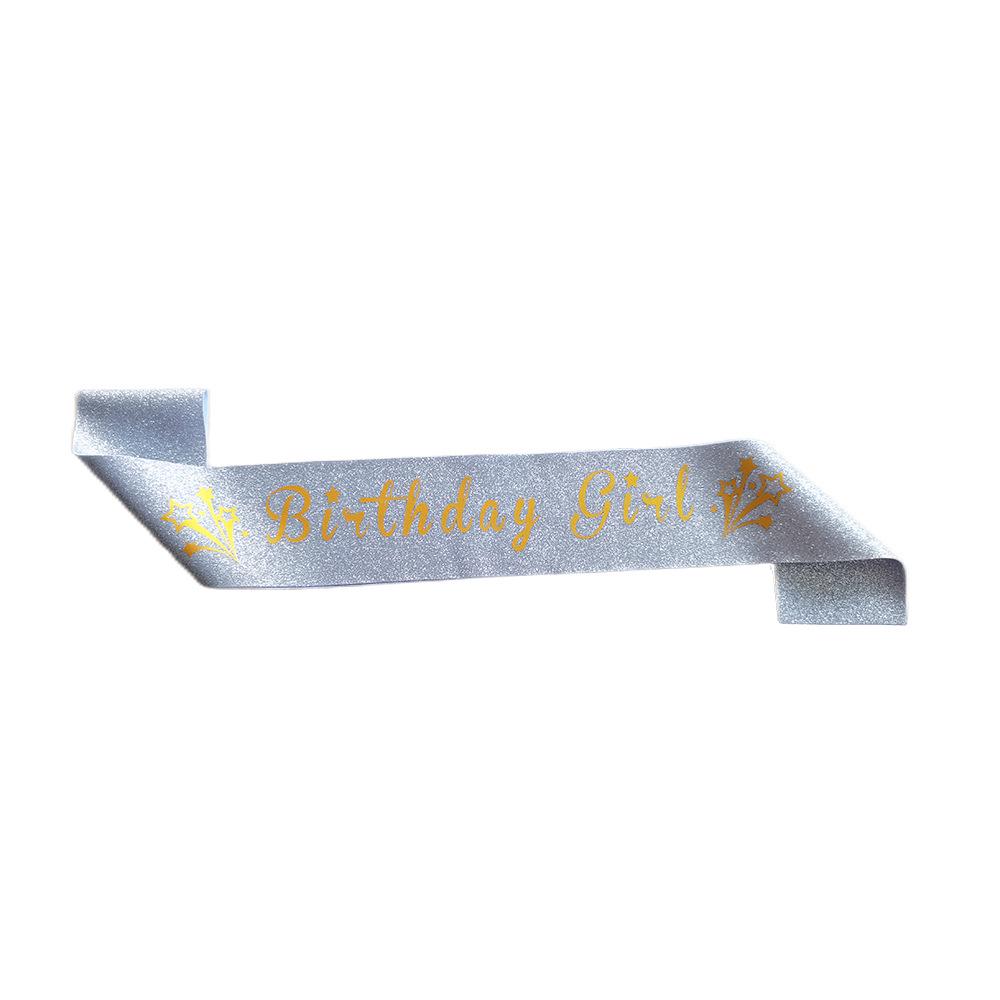 Glitter Gold Birthday Sash for Girls