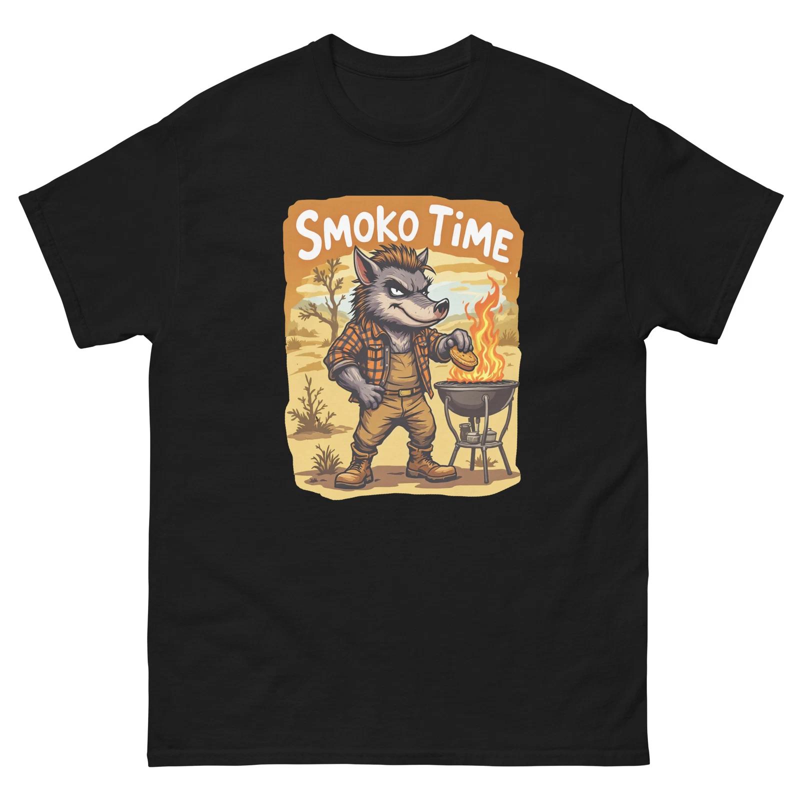 Smoko Time Tasmanian Devil BBQ Fun T-Shirt 4XL
