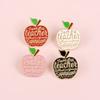 Alloy Apple Customizable Brooch Eyecatching Teacher Gift Enamel Pin Accessory Fashion