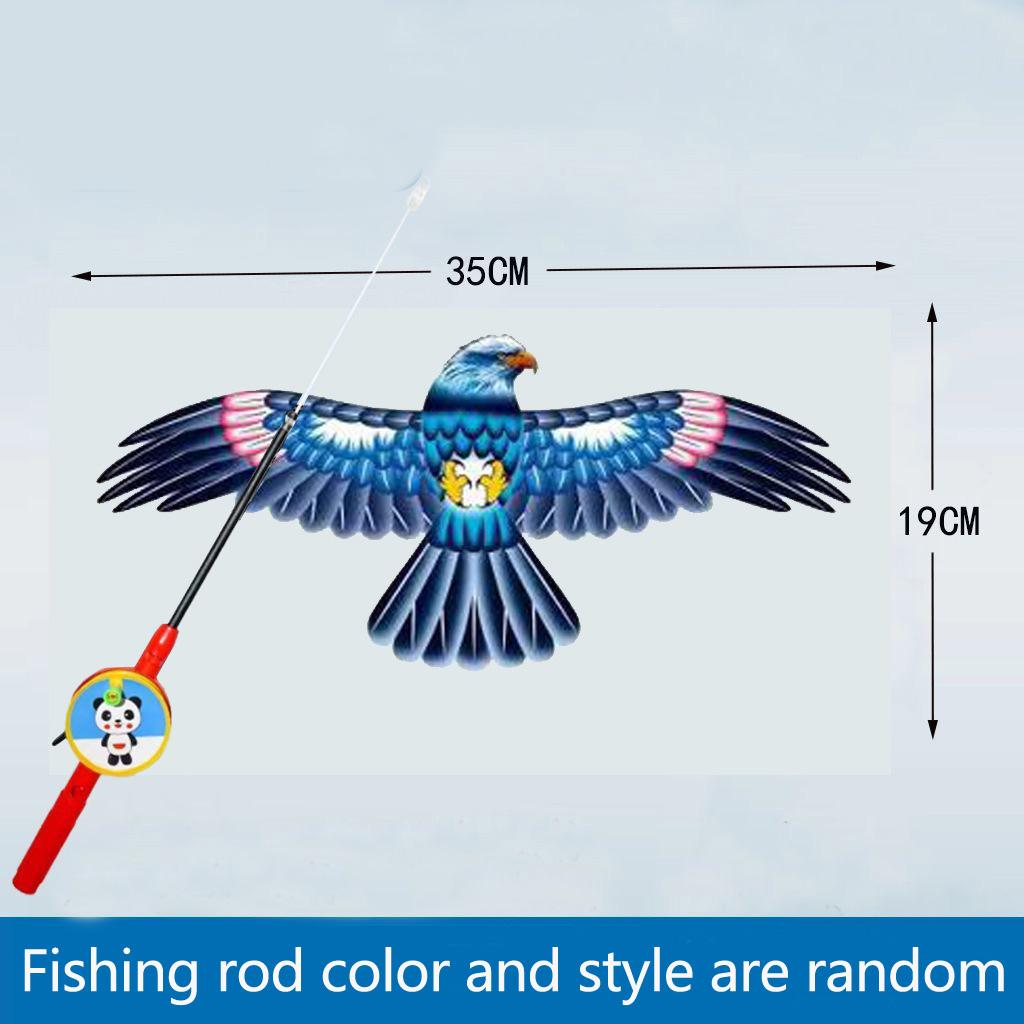 New Dynamic Kite Fishing Rod Kite Children'S Swallow Kite Breeze Easy Fly Handheld Wings Shaking Stall