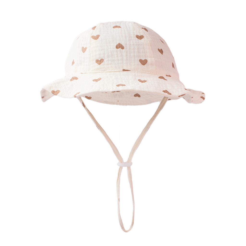 Children s Cotton Basin Hat Ins New Sun-proof Breathable Baby Fisherman Hat Solid Color Comfortable Baby Sun Hat