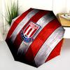 Wzór Stoke City FC, automatyczny składany parasol, przenośna i składana konstrukcja, 8 żeber, prezent na Boże Narodzenie lub urodziny.