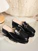 Sheepskin Bag Head Slippers Women's 2025 New Summer Black Outer Wear 3.5 High Heel Half Drag Soft Bottom Cool British Style