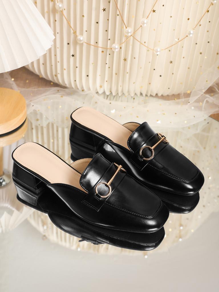 Sheepskin Bag Head Slippers Women's 2025 New Summer Black Outer Wear 3.5 High Heel Half Drag Soft Bottom Cool British Style