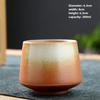 Vintage Japanese Raku Pottery Tea Cup Handcrafted Coarse Ceramic Kung Fu Cup Kiln Glaze Unique Design for Home Use