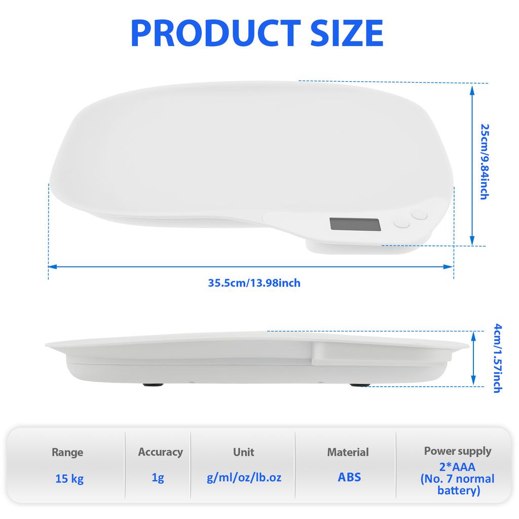 Small Digital Pet Scale High Precision Mini Electronic Pet Weight Scale with LED Display Multi-role Kitchen Food Weighing Scale