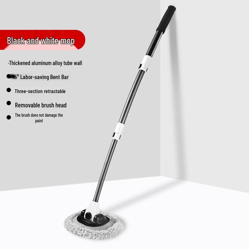 Extendable Bendable Car Wash Mop and Brush - Car-Friendly Cleaning Tool