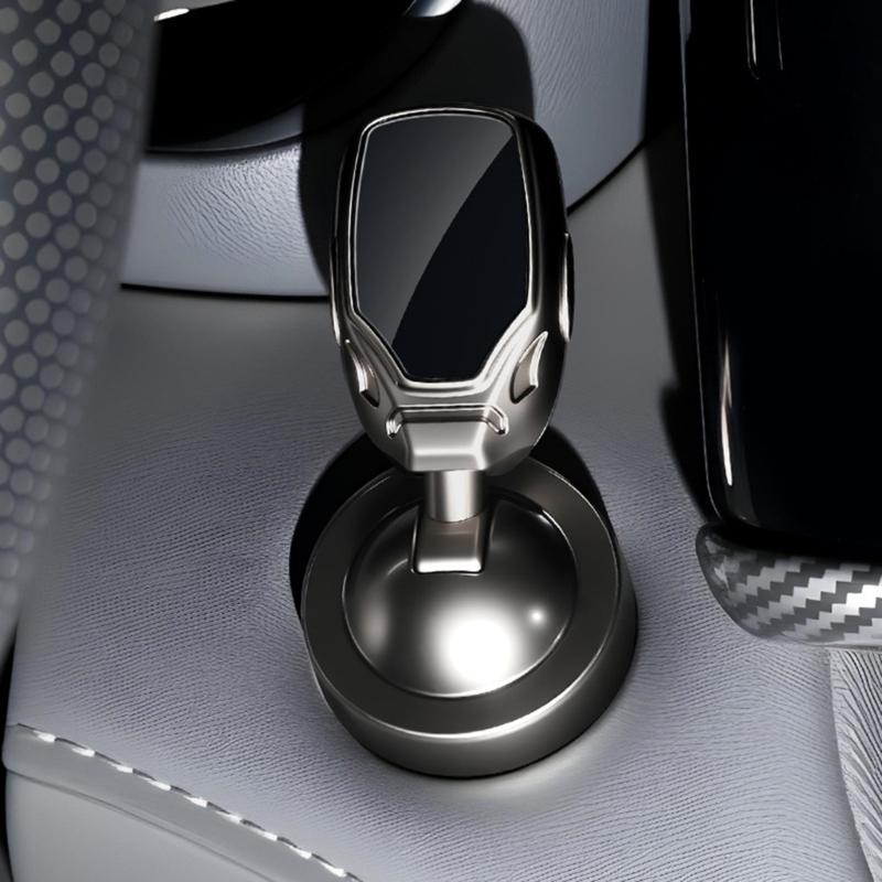 Couvercle de bouton de démarrage par poussée de voiture en métal Améliorations intérieures de voiture Capuchon de décoration de bouton de démarrage de volant chrome haute brillance