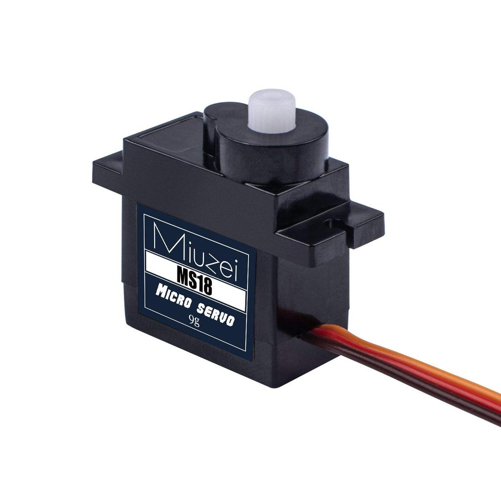 Miuzei Micro Servo Motor, 9g, 180°, 10 Metal Gears, High Torque, for RC Helicopters, Airplanes, Boats, Robots, and Arduino