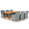 Day and Night - Day and Night Garden Dining Set 7 Pieces Light Gray