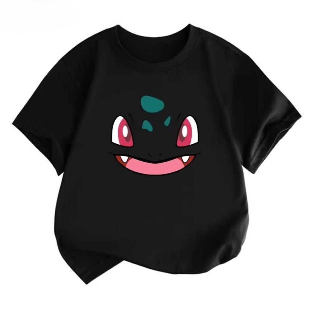 Potdemiel Pikachu Print  Children's T-Shirt, New Summer Style, Casual, Comfortable, and Breathable Children's Top