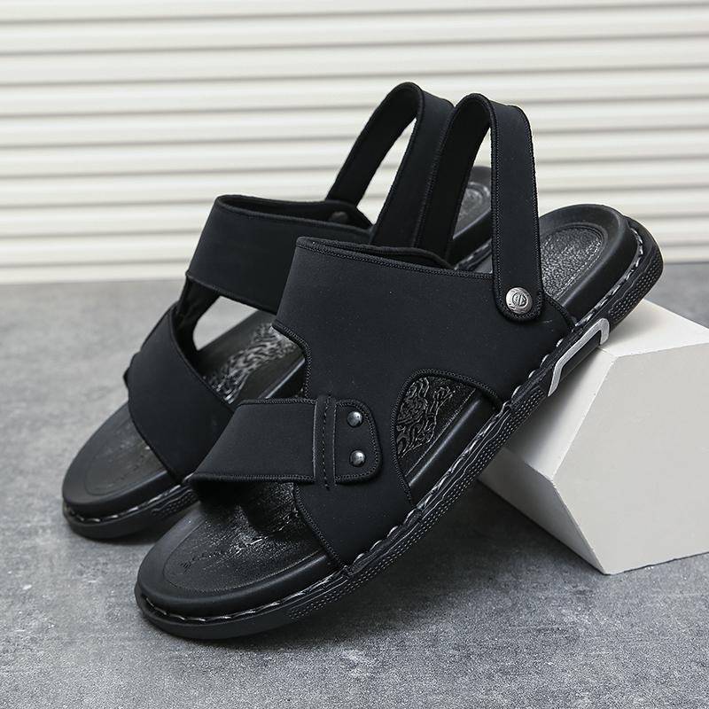 Fashion Summer Fashion Men Sandals Men Flat Heel Casual Comfortable High-quality Beach Shoes Men Business Office Sandals Sizes 39-47