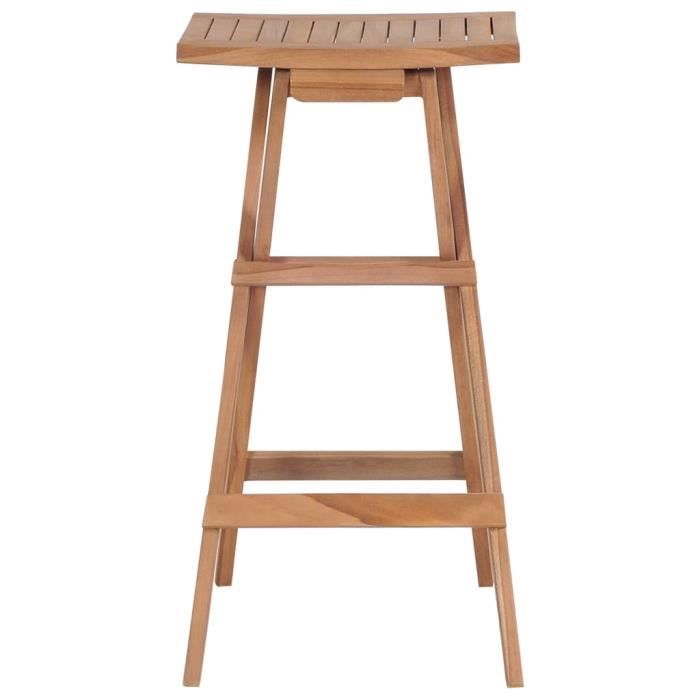 VidaXL Tabourets de bar pliables 4 pcs Bois de teck massif 44728