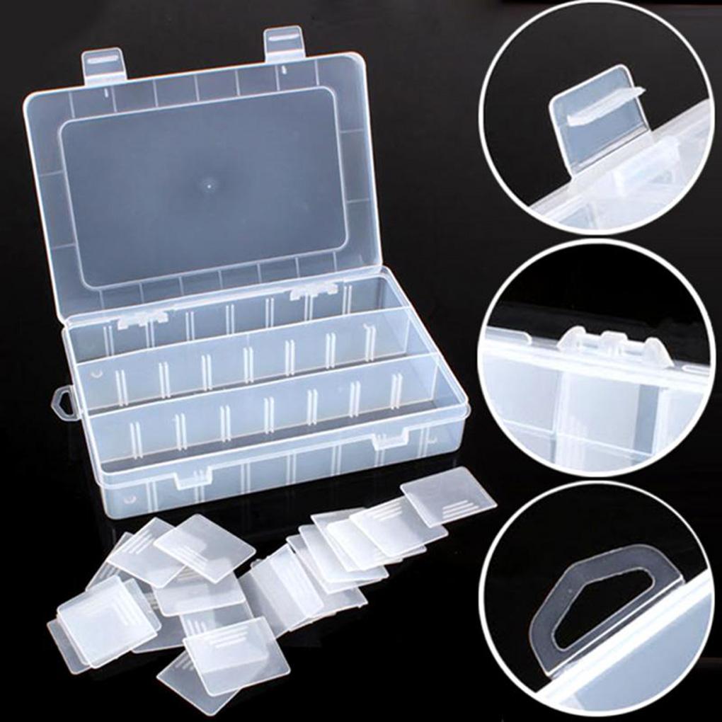 Storage Box Plastic Jewelry Accessory Containers DIY Component Holders Small Items Boxes Multi-grid Compartment Organizer Case