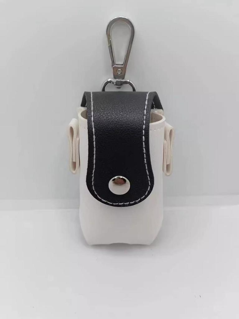 Portable PU Leather Patchwork Golf Ball & Tee Waist Bag