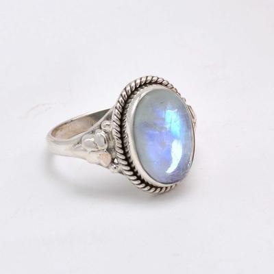 Mondstein 925 Sterling Silber Damen Ring, Juni Geburtsstein handgemachter Ring, Geschenk für sie, Hochzeitsgeschenk, Statement Ring
