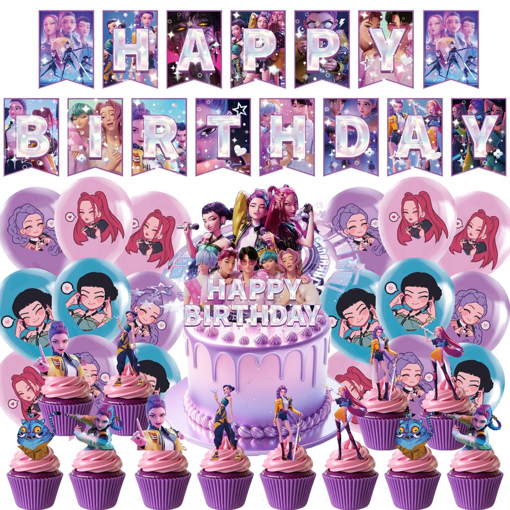 Téma Narozeninová Oslava Dekorace Dětská Narozeninová Vlajka Zápich do Dortu Přívěsek Party Rozvržení