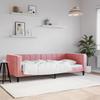 Vidaxl Sofa with Sleeping Function, Pink, 90X200 Cm, Upholstered In Velvet