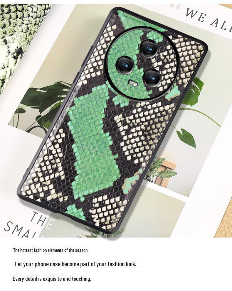 Honor Magic6 Lederhülle mit Pythonhautmuster für umfassenden Schutz