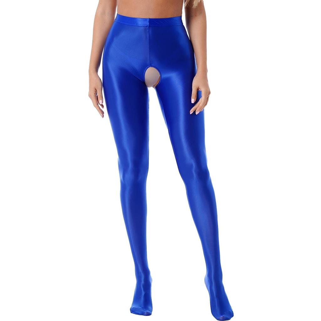 Women's High Waist Control Top Tights Shiny Pantyhose Silky Stockings