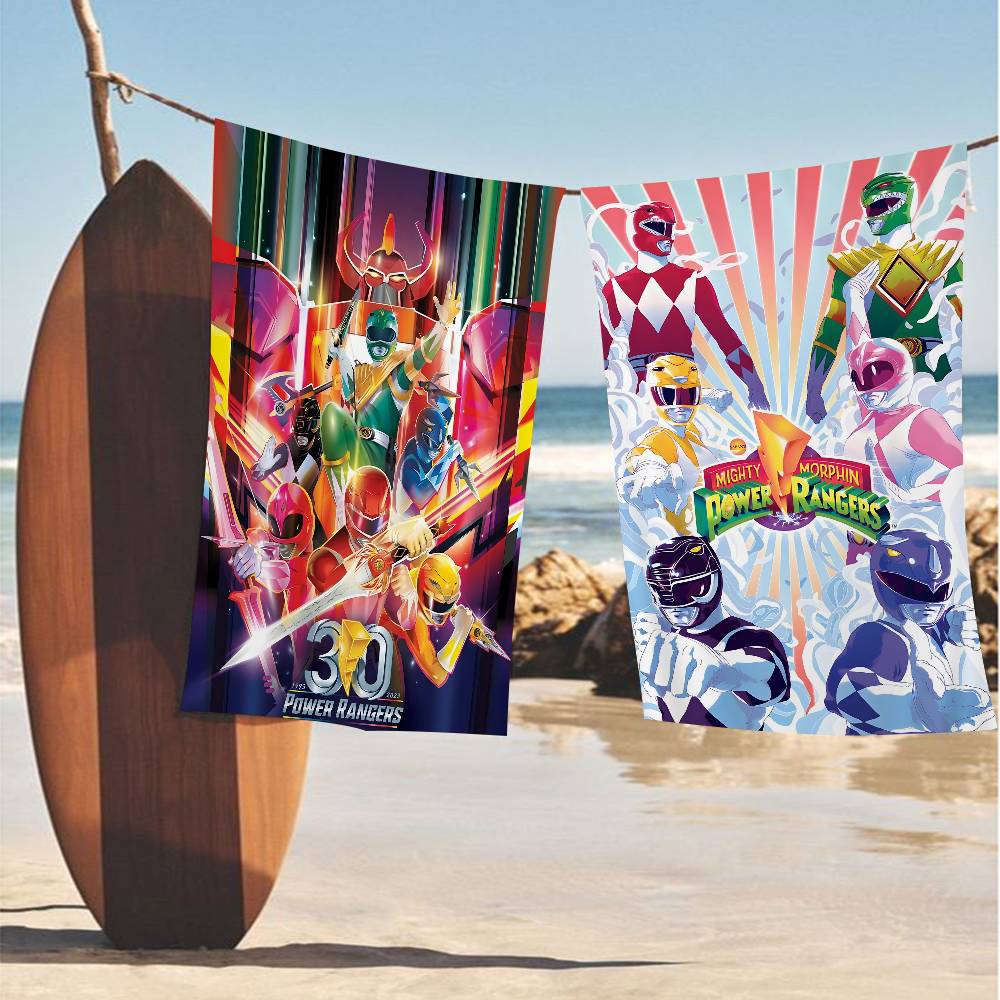 M-Mighty M-Morphin Power Rangers Big Microfiber Beach Towels Dry Towel Sand Beach Towels Pool Towel for Travel Swim Pool Yoga