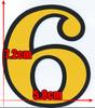 (Shashan) XIAXIN Waterproof PVC Number Sticker Weatherproof Waterproof Numbers Bib