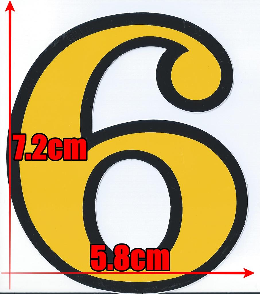 (Shashan) XIAXIN Waterproof PVC Number Sticker Weatherproof Waterproof Numbers Bib
