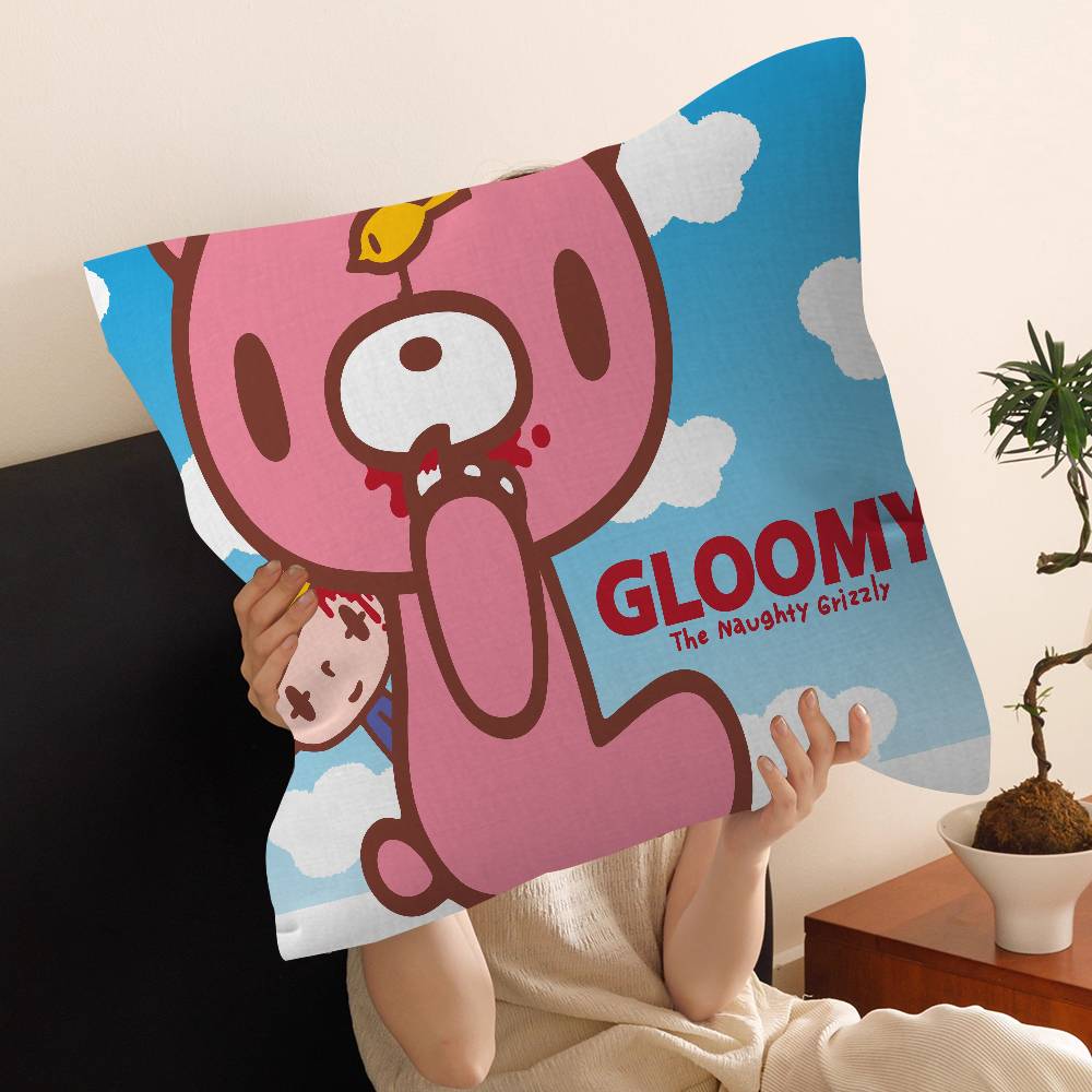 G-Gloomy B-Bear Cartoon Personalized Pillow Dust Cover Bedroom Kids Party Decoration Pillowcase Birthday Children Gift