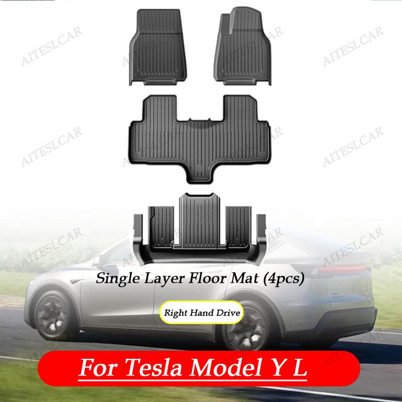 Custom TPE Car Floor Mats For Tesla Model YL Full Coverage Waterproof Anti-slip Durable All Weather Auto Foot Liners Car Interio
