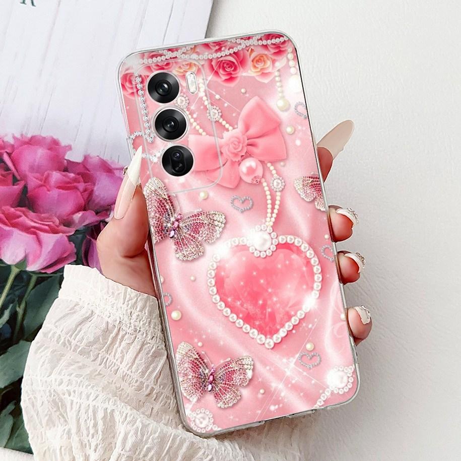 For OPPO Reno12 Pro 5G Case CPH2629 Cover Transparent Silicone Fashion Butterfly Soft Case For Reno 12 CPH2625 Reno 12Pro Fundas