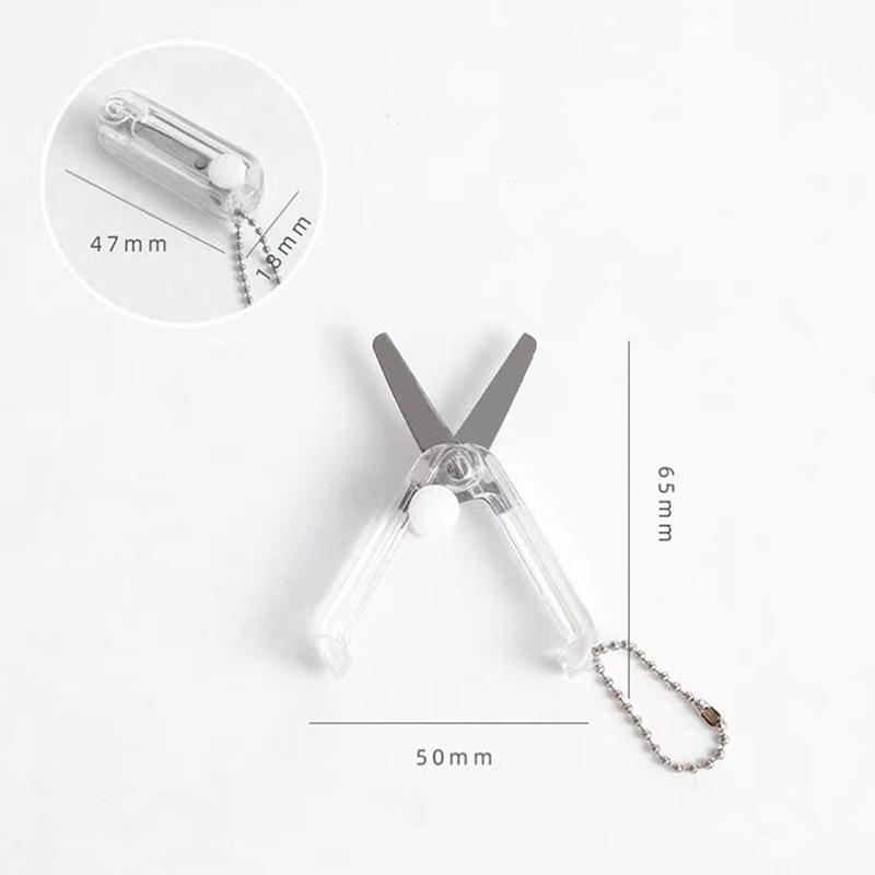 

Мини-ножницы Маленькие Прозрачные Конфетного Цвета Складные Телескопические Канцелярские Ножницы С Подвеской Безопасные Ножницы для Скрапбукинга Студенческие