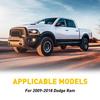 Glossy Black Pillar Posts For Dodge Ram CrewQuadExtended 09-18 EXT 4Pc Trim EA