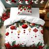 2/3-piece Digital Printed Christmas-themed Bedding Set - Patterns of Santa Claus, Reindeer and Christmas Tree