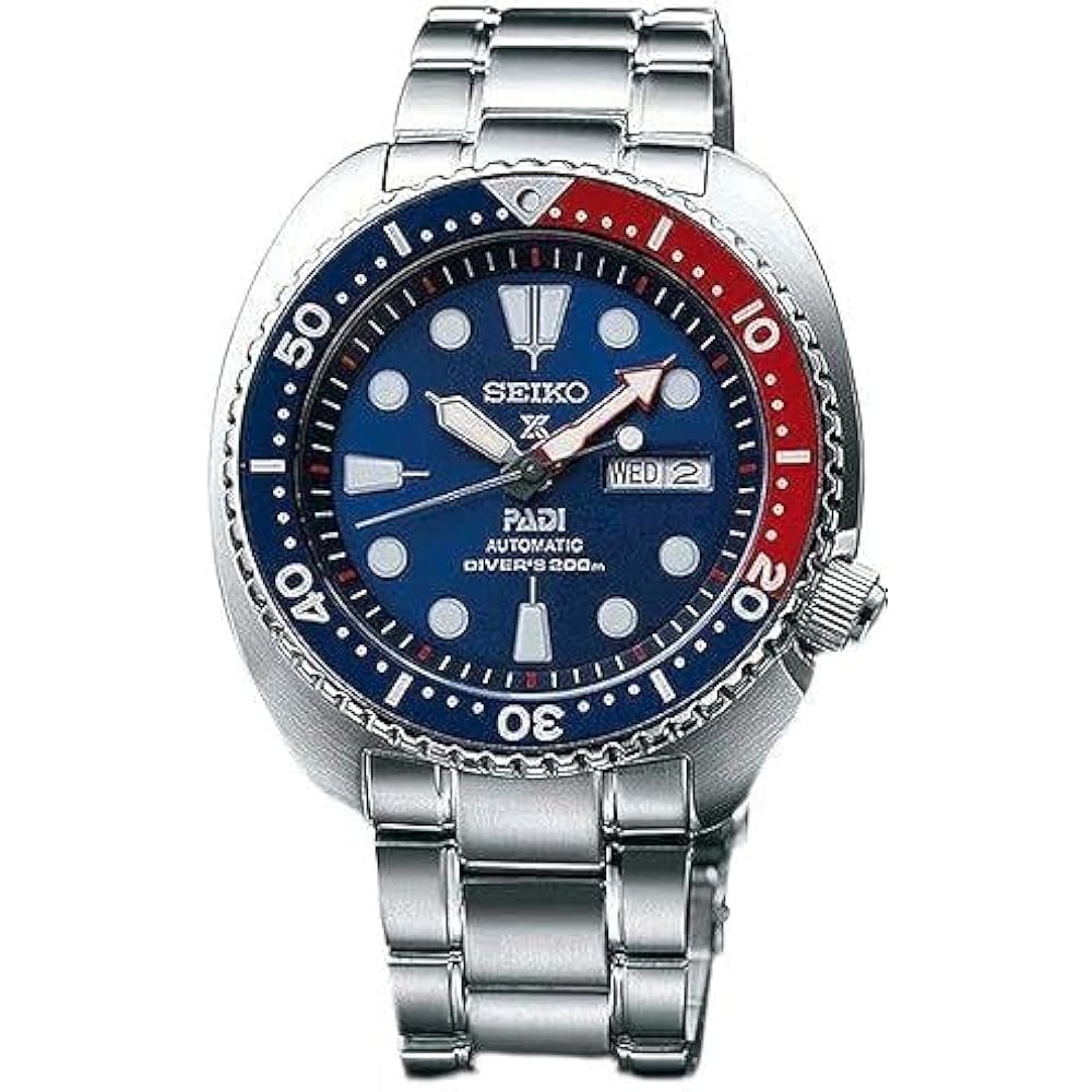 SEIKO PROSPEX PADI Turtle SRPE99K1 (Successor to SRPA21K1) Pepsi Color Men's Watch, Automatic Div...