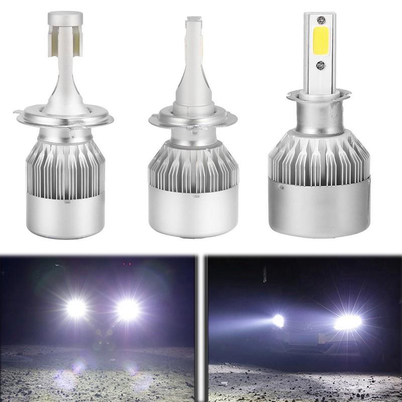 C6H1 H7 H4 9005 COB Led Lights Car Headlights Bulb Auto Driving Lamps