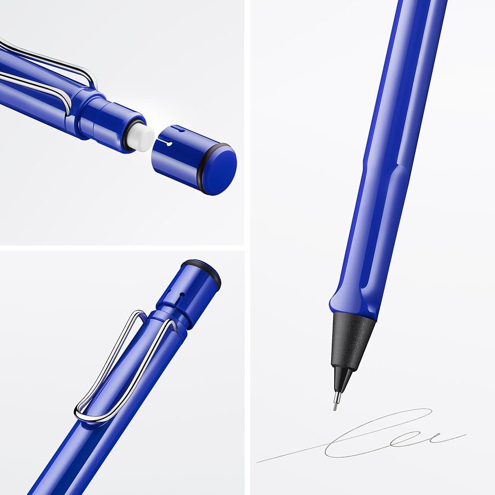 LAMY (Ramy) Safari Blue Blue Pencil - Mechanical Pencil with Ergonomic Grip Durable ASA Plastic B...