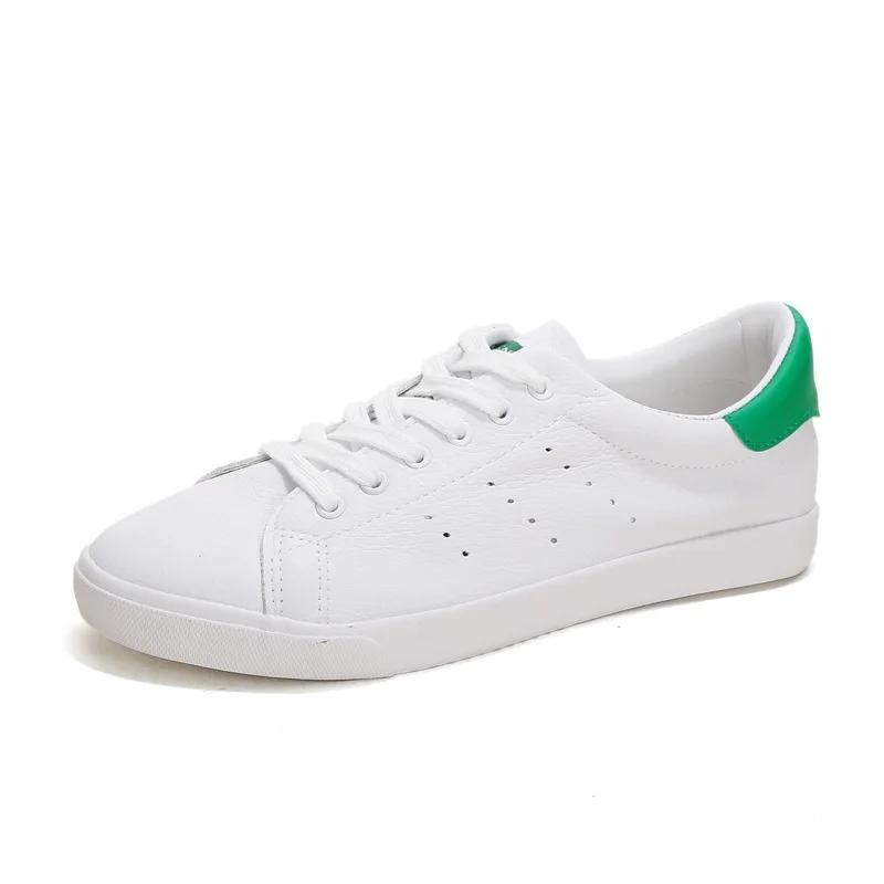 

Fashion Classic Style Low Top Flat Bottomed Shallow Mouth Comfortable Breathable Sneakers White Shoes Student Lace-Up Casual Womens Shoe 35 зелёный