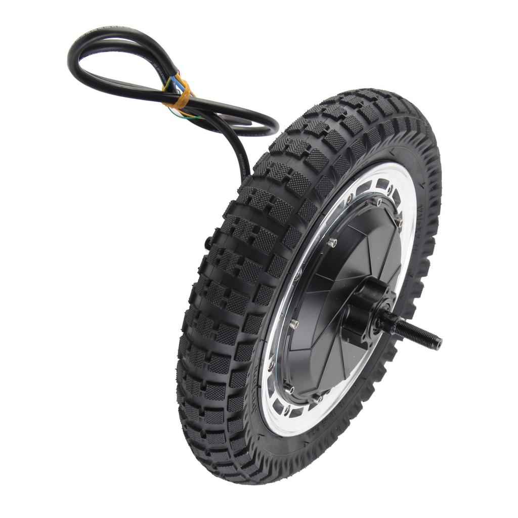 12in Wheel Hub Motor Assembly 48V‑96V 800W‑6500W with Inner Outer Tire Drive Motor Kit for Electric Motorcycle Off Road