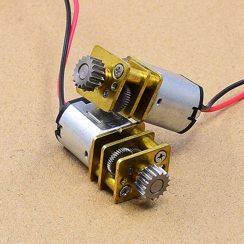 1 Stück DC 5V 55 U/min Langsame Geschwindigkeit Mini Vollmetall-Getriebemotor Mikro N10 Vollmetall-Getriebemotor 17T Zähne für 3D-Druckstift Roboter