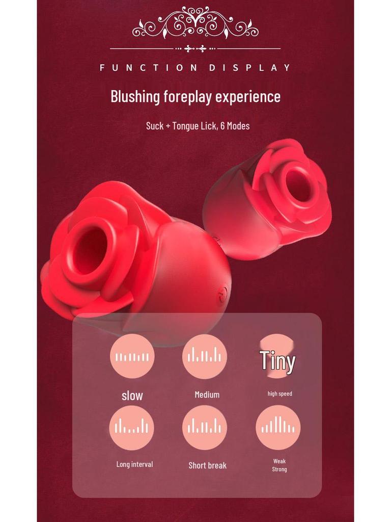 Spring Rose Erotic Tongue Vibrator - Wearable Rose Licking Toy for Women