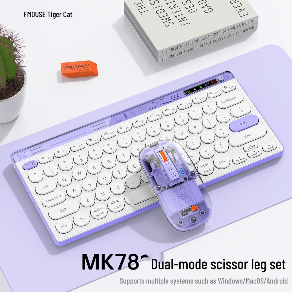 Rechargeable Universal Wireless Bluetooth Scissor-Switch Keyboard for Laptop, Desktop, Tablet, and Phone