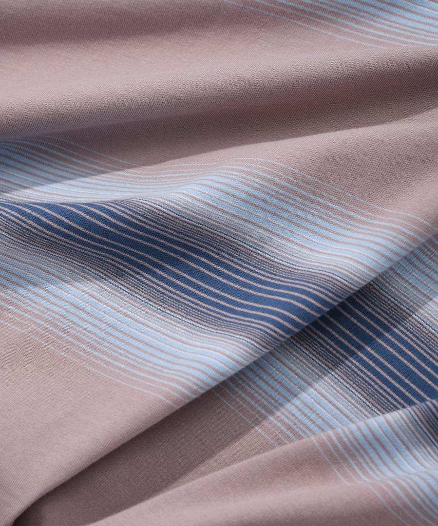 COVERNAT Gradient Stripe T-Shirt Beige